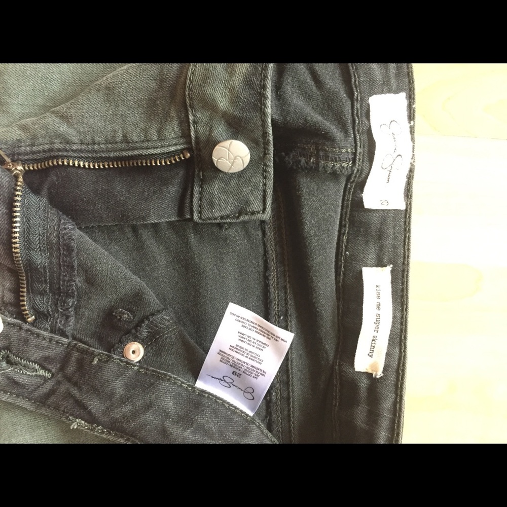 Dark olive green jeans